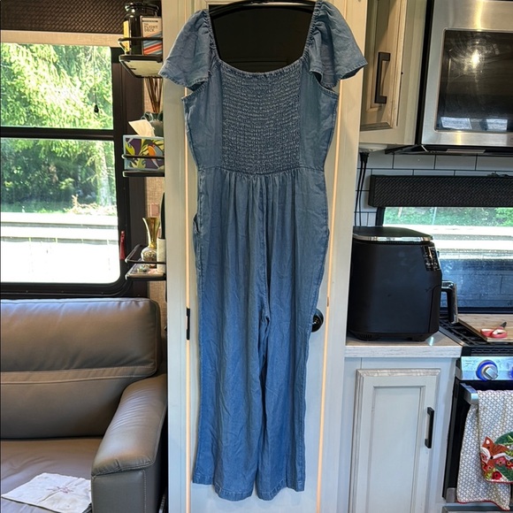 Loft sp Blue Denim Jumpsuit - Picture 2 of 5